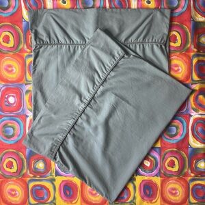 Croscill Home TWO Green Pillow Cases Cotton Standard 17x30 Cord Trim Pillowcases